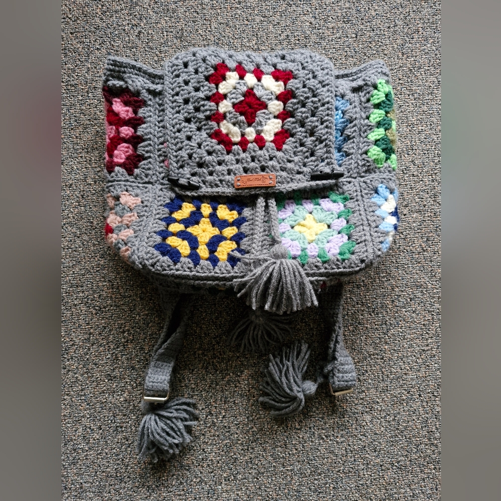 Crochet by me Granny Square Backpack